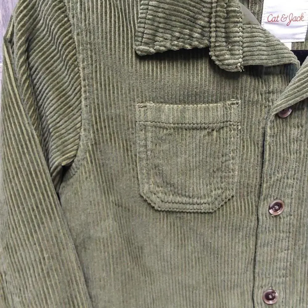 Olive Green Corduroy Shirt Jacket | Cat & Jack | L (10/12)